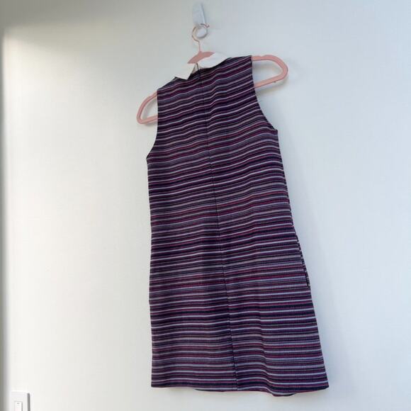 Zara Trafaluc Multicolored Striped Dress w/ Collar - Picture 2 of 6